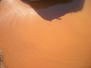 Flusswasser des Rio Doce nach dem Dammbruch der Samarco. Foto: christian russau [2016]